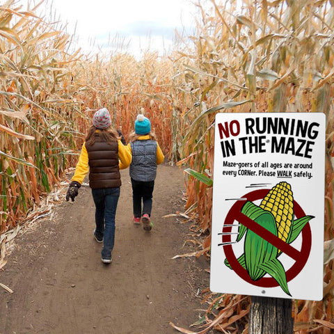Corn Maze Rule Signs (8 pack)