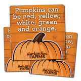 Pumpkin Fact Signs (set of 6)